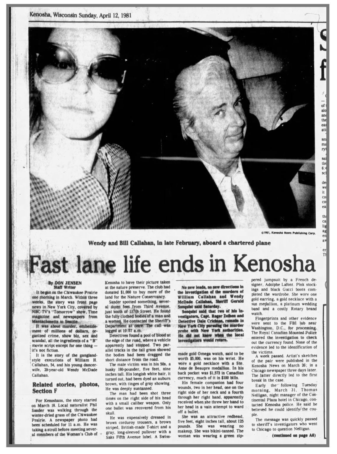 Sunday News (Kenosha, Wisconsin) · 12 Apr 1981, Sun · Page 1